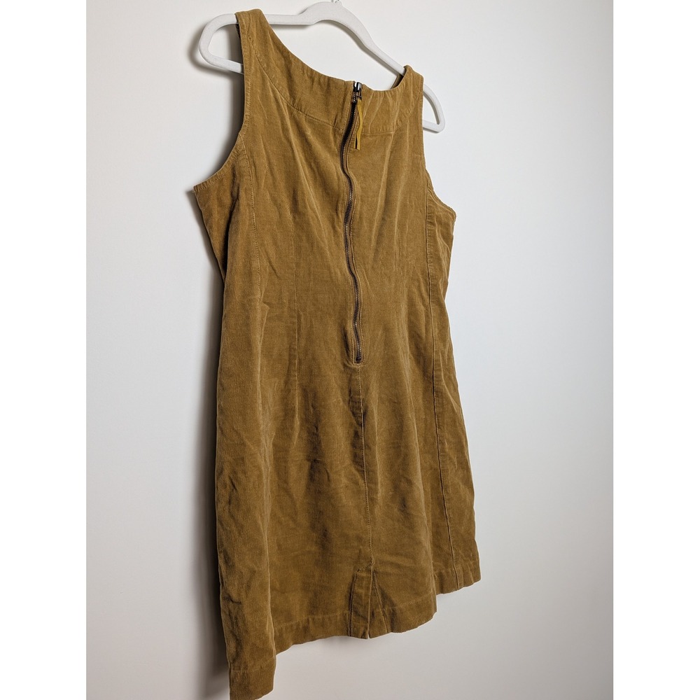 Anthropologie‎ Holding Horses Womens 12 Mustard Yellow Corduroy Sleeveless Dress - Picture 9 of 15